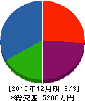 松浦工務店 貸借対照表 2010年12月期