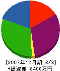杉本水道工業所 貸借対照表 2007年12月期