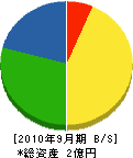 松本電業 貸借対照表 2010年9月期 松本電業 貸借対照表 2010年9月期