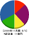 秋山工業 貸借対照表 2009年11月期