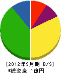 米田建設 貸借対照表 2012年9月期