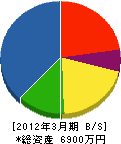 清竹産業 貸借対照表 2012年3月期
