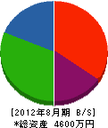 ヤマユウ 貸借対照表 2012年8月期