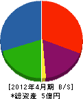 寿美アート工業 貸借対照表 2012年4月期