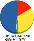 山崎仲川建工 貸借対照表 2010年9月期