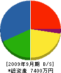 田中設備工業 貸借対照表 2009年9月期
