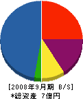 小谷田工業 貸借対照表 2008年9月期