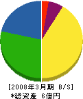 上野産業 貸借対照表 2008年3月期