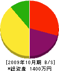 中村総業 貸借対照表 2009年10月期