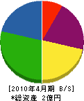 北星建設 貸借対照表 2010年4月期