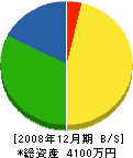 田村組 貸借対照表 2008年12月期