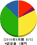 川端電業社 貸借対照表 2010年9月期