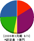 山田建設 貸借対照表 2009年3月期