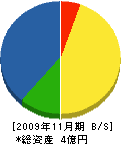 日本体器 貸借対照表 2009年11月期