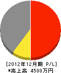 関電気商会 損益計算書 2012年12月期