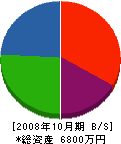 信東 貸借対照表 2008年10月期