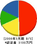 片山木工 貸借対照表 2008年3月期