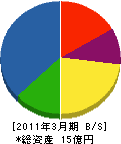 日本物理探鑛 貸借対照表 2011年3月期