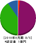 東建築 貸借対照表 2010年8月期 東建築 貸借対照表 2010年8月期