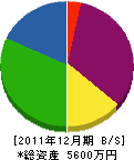 三恭電設 貸借対照表 2011年12月期