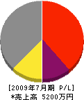 田熊工業 損益計算書 2009年7月期