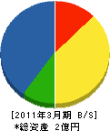 愛媛建設コンサルタント 貸借対照表 2011年3月期