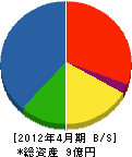 日本床工事工業 貸借対照表 2012年4月期