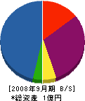日本下水道管理 貸借対照表 2008年9月期