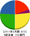 北沢産業 貸借対照表 2011年3月期