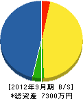 本田組 貸借対照表 2012年9月期