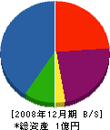 旭北電気 貸借対照表 2008年12月期
