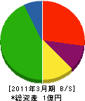 片桐住設機器 貸借対照表 2011年3月期