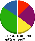 田幸建設 貸借対照表 2011年9月期