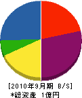 石塚土建 貸借対照表 2010年9月期