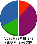 岩岡土建 貸借対照表 2010年12月期