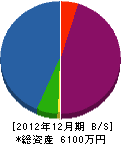 福岡道路照明 貸借対照表 2012年12月期
