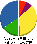 ヨコカワ 貸借対照表 2012年11月期