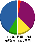 三栄興業 貸借対照表 2010年8月期