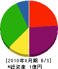 長島工務店 貸借対照表 2010年8月期