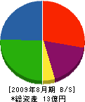 小嶋工務店 貸借対照表 2009年8月期