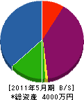 米水津水道 貸借対照表 2011年5月期