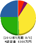 岡本水道工業所 貸借対照表 2012年5月期