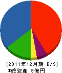 塩田工業 貸借対照表 2011年12月期