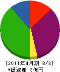 北海道建設サービス 貸借対照表 2011年4月期