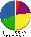 金沢環境管理 貸借対照表 2010年4月期