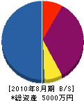 菅工務店 貸借対照表 2010年8月期