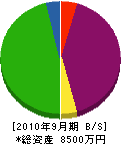 戸田建設 貸借対照表 2010年9月期