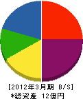 角永商店 貸借対照表 2012年3月期