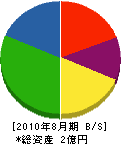 掛川水道設備 貸借対照表 2010年8月期