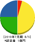 川路土木 貸借対照表 2010年7月期